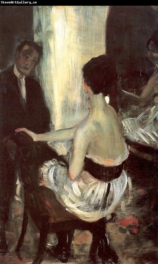 Glackens, William James Seated Actress with Mirror